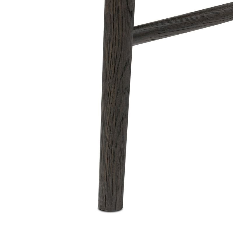 Chaise d'appoint Lindyn, Chêne frotté noir, Taupe