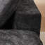 Pouf nuage en chenille moderne pour espaces de vie, 2 places, gris foncé, forme douce et moelleuse, rembourrage en mousse haute densité, profondeur 80,13 cm, housse de siège incluse.