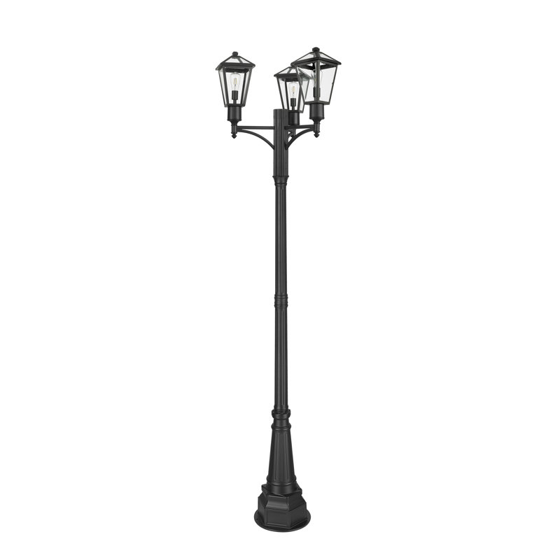 Talbot 1 Light Outdoor Post Mount Fixture in Black