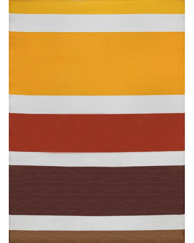 Rainbow Collection Outdoor Rug Modern Design in Yellow, Rectangle 150 x 220 cm