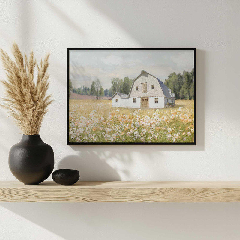 Reproduction d'art «Golden approche» par Amber Sterling, L 48 x H 36, Blanc, Impression encadrée