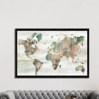 Map Of The World by Isabelle Z - Print on Canvas