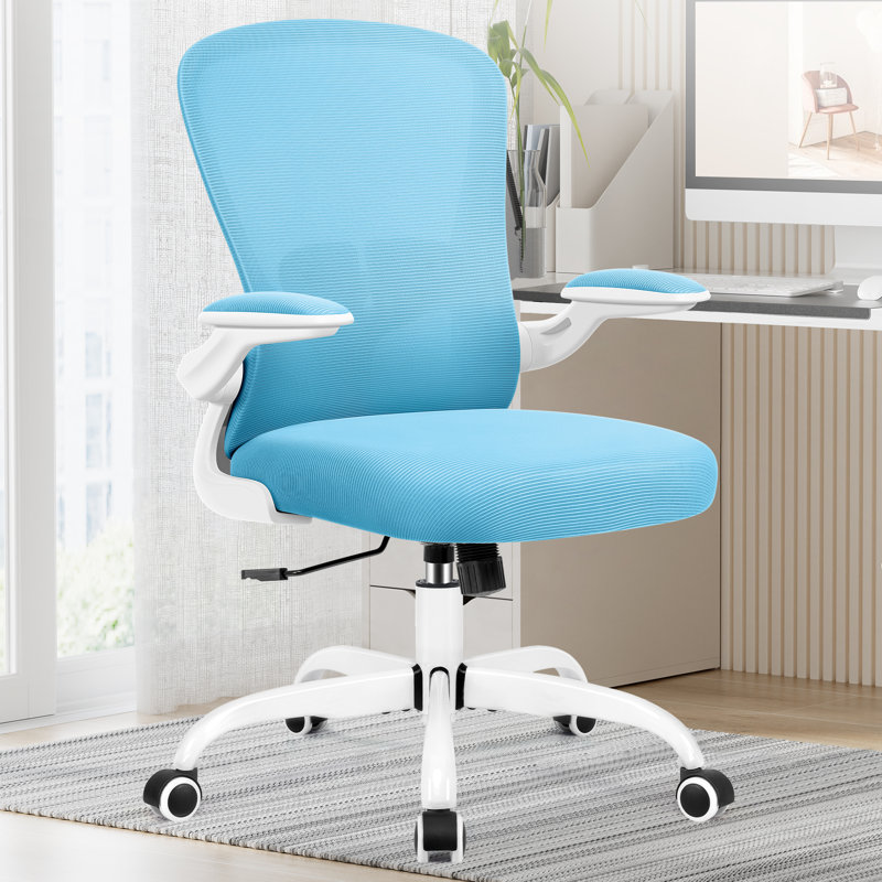 Ergonomic Home Office Mesh Task Chair Computer Chair, Blue/White