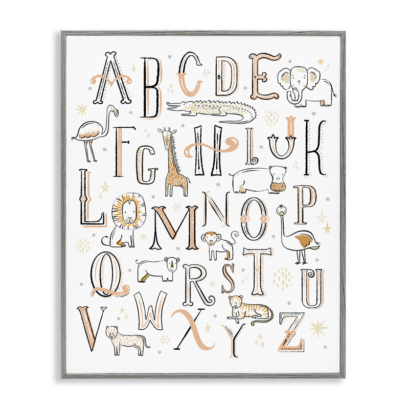 Art graphique de l'alphabet de la chambre de bébé Abdualeem, Estampe numérique Farmhouse, H 30 po x l 24 po
