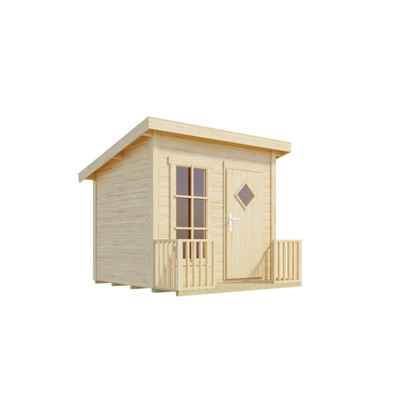 Lasita 7 x 5.5 Ft. Children's Playhouse With Plexi Glazing (19mm), Brown