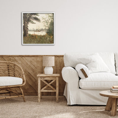 Boating View Through Trees Framed Giclee, design by Lula Bijoux & co.
