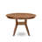 7-Pc Dining Set consists of a Pedestal Kitchen Table and 6 Light Tan Linen Fabric Upholstered Chairs with Padded Back- Antique Walnut-1671050802-1671050815-1650841325