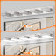 Éclairage pour salle de bain 4 lumières DEL à intensité variable avec têtes de lampe rotatives à 360 ° chromées pour salle de bain, meuble-lavabo, miroir et salon-104032203-101806310