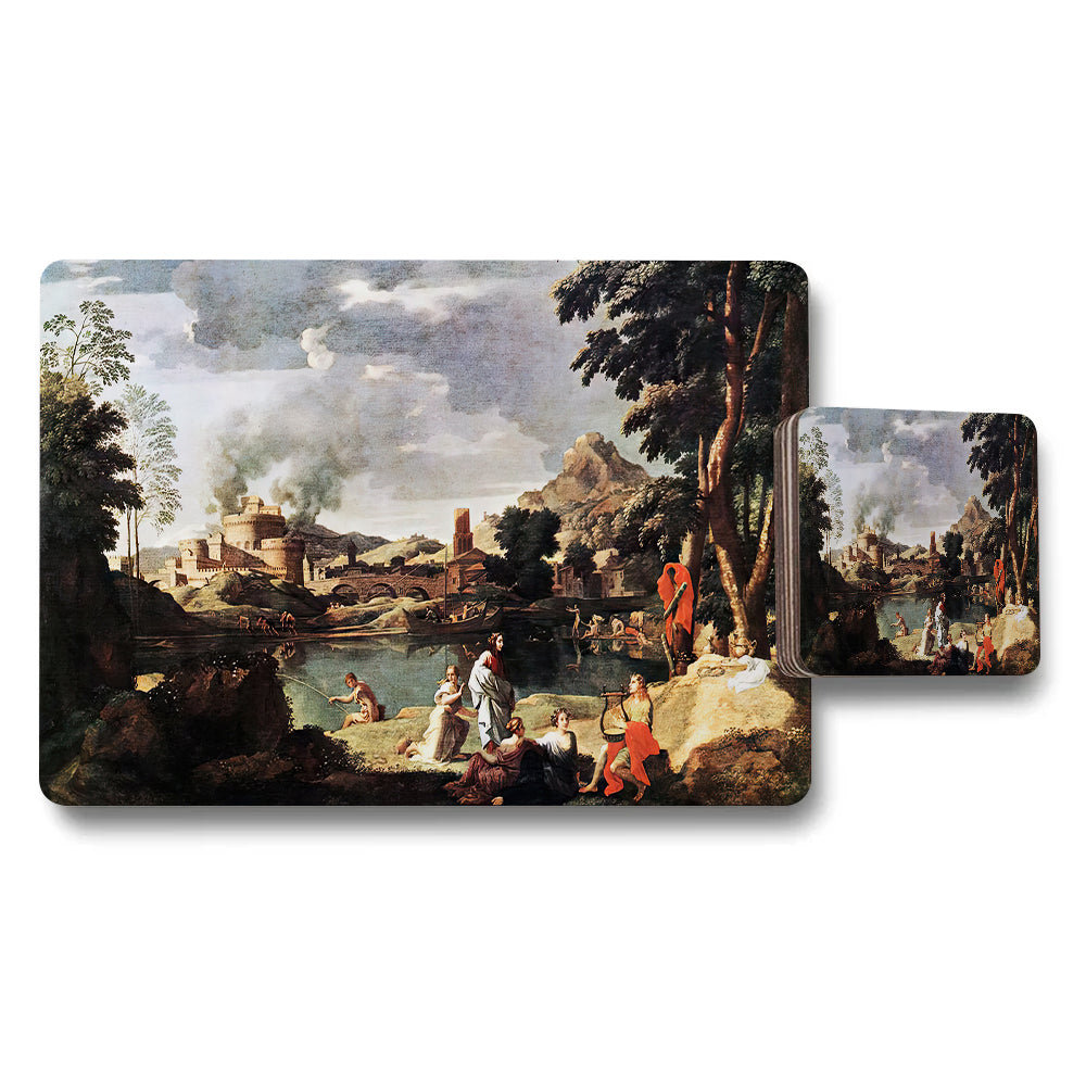 Placemat and Coaster Set Classic Landscape Artwork