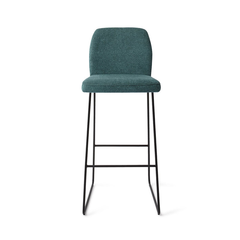 Ikata Merry Mermaid Bar Stool - Slide Black (L), Green, 75cm