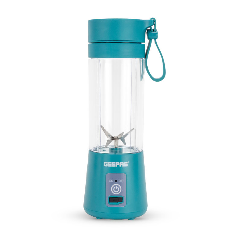GEEPAS Electric Portable Blender Compact USB Rechargeable Cordless 1 Year Warranty 330ML, Green