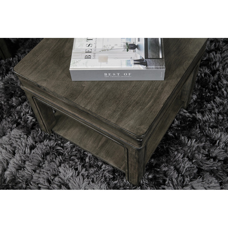 BUNCHING COFFEE TABLE-CHARCOAL/2PACK, Black