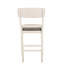 Chaises de salle à manger à hauteur de comptoir 2 pièces, revêtement gris craie, assise, conception moderne à pattes évasées pour tabourets de bar transitionnels, hauteur, finition, assise-90279552