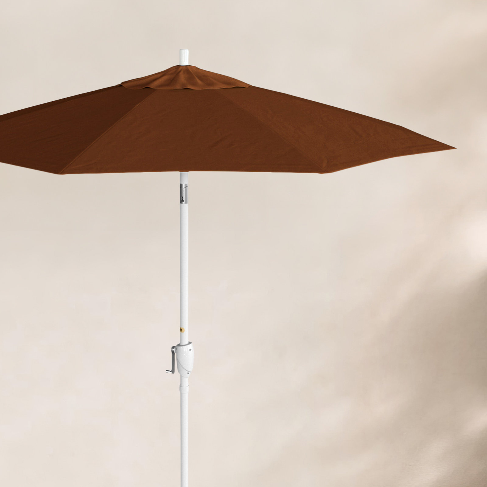 90'' Outdoor Umbrella, Sunbrella®, White, Canvas Terracotta Sunbrella® Canvas
