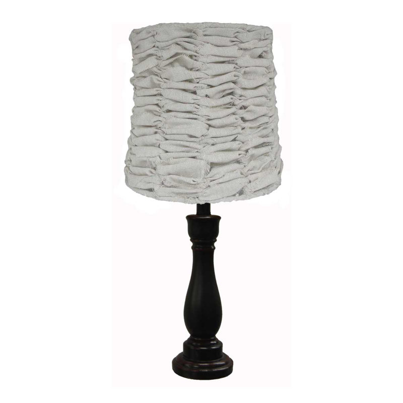 Alma de Cody avec abat-jour chiffon bleu, Blanc
