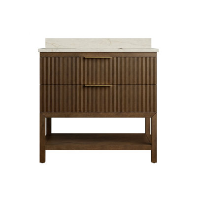 Comptoir de meuble-lavabo en noyer riche de 36 po x P 22 po Bristowe