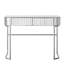 Console à miroir de 39 po avec base en acier inoxydable, 2 tiroirs de fabrication créative, polyvalente pour la chambre à coucher et le bureau, argent, élégance contemporaine et chic-222633667