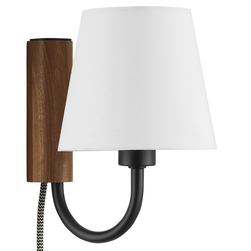 Applique murale pivotante Sunlit en noyer noir, Noyer