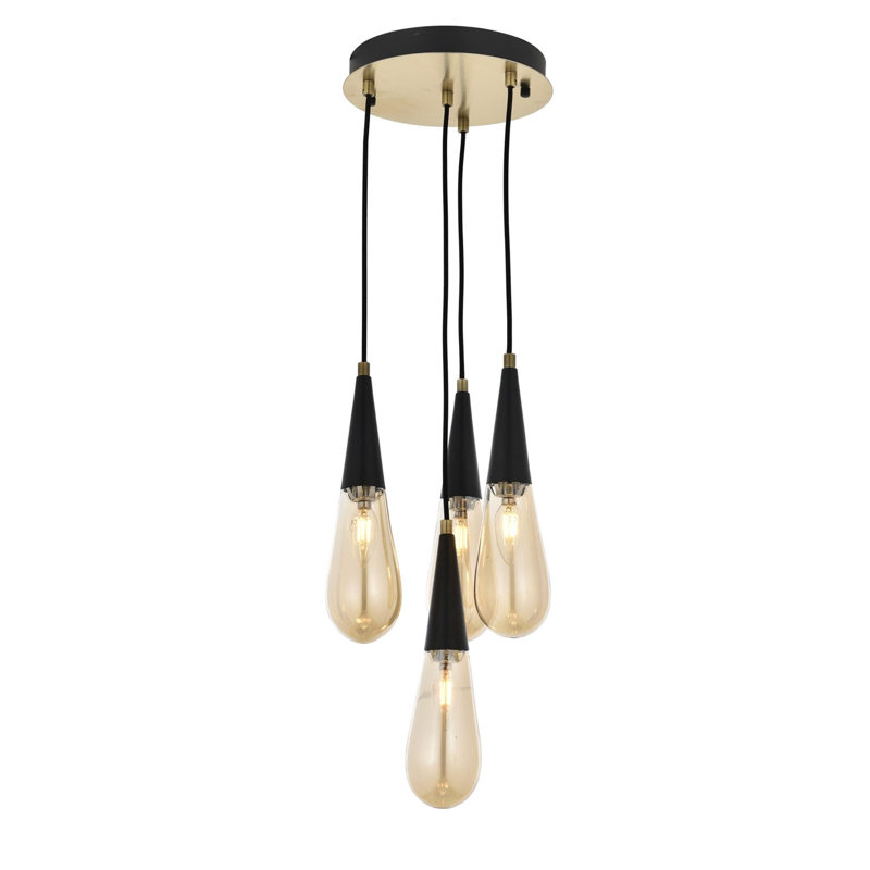 Luminaire suspendu grappe à 4 lumières