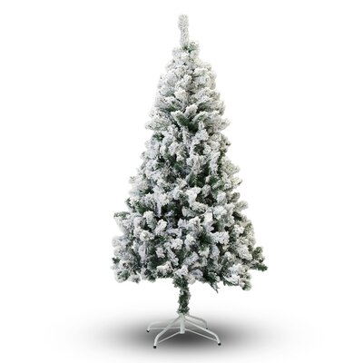 Snow Flocked 4' White/Green Spruce Trees Artificial Christmas Tree -  The Holiday AisleÂ®, THDA5781 42924448