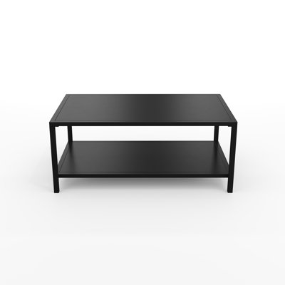 Martha Stewart Lily Pond All-Weather Steel Frame Patio Coffee Table With Lower Shelf