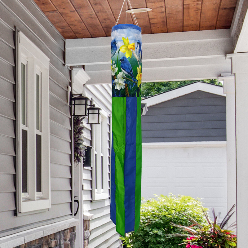 Bluebirds And Daffodils Windsock