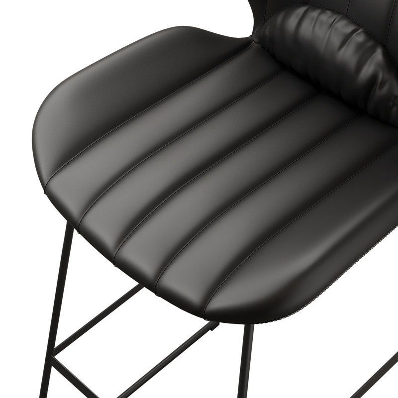 Chaise d'appoint noire (dossier de 6), Noir, 6, 33.46"