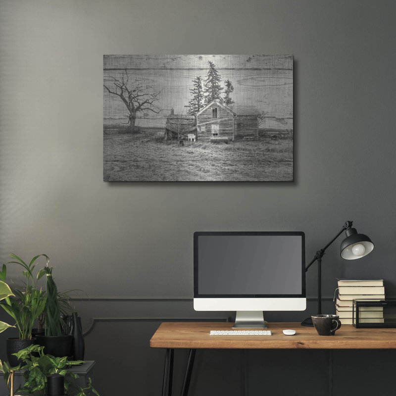 «Lost Farmstead On The Prairie 007» par Gordon Semmens, art mural en métal, H 24 po x l 36 po
