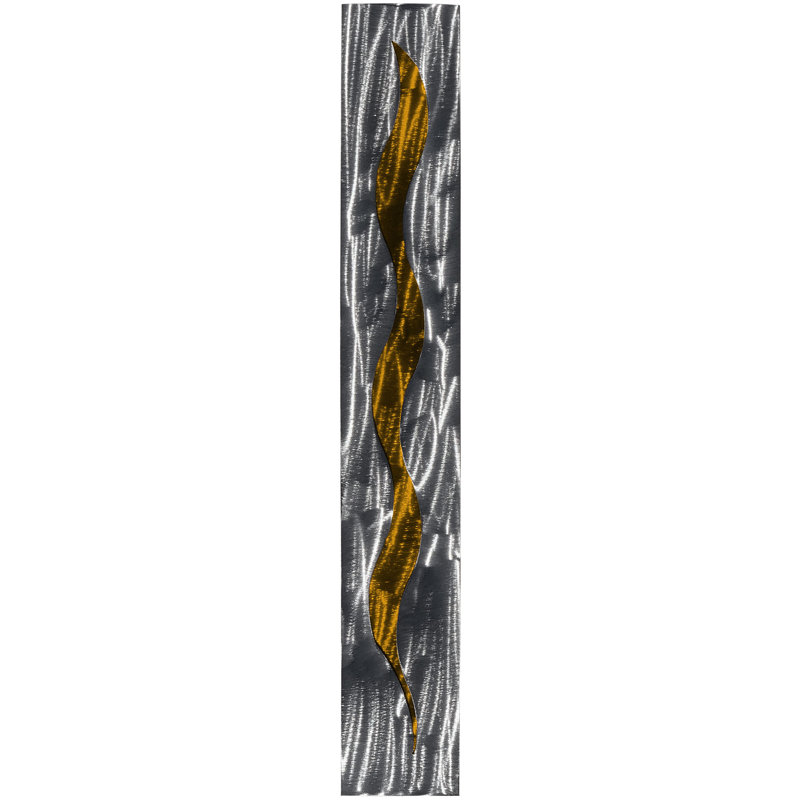 Handmade Modern Abstract Wall Decor on Metal, Candy Yellow