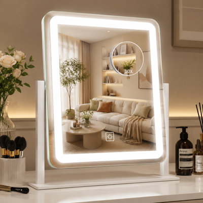12.6"x15" LED Makeup Mirror with Lights