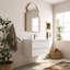  Meuble-lavabo flottant blanc minimaliste 36 po avec lavabo en résine intégré et tiroirs en U 36 po-221576895