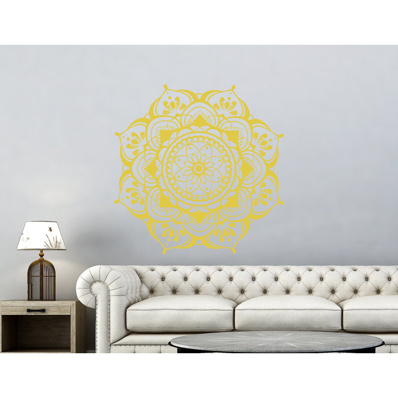 Adhésif décoratif Mandala Mehndi, H 20 po x l 22 po, Doré