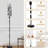  68.5" Standing Floor Lamp stripe animals jungle tiger zebra fur seamless repeating white black Dimmable Metal Pole Lamp with Linen Lampshade LED Bulb Included