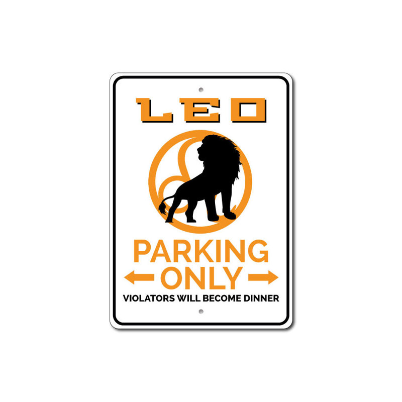 Plaque en aluminium Leo, H 14 po x l 10 po x P 0,04 po