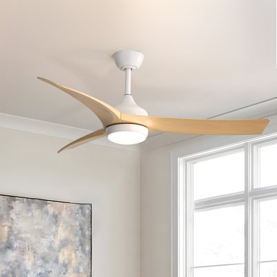 Ventilateur de plafond standard à 3 pales de 52 po avec télécommande et éclairage à DEL Nicola
