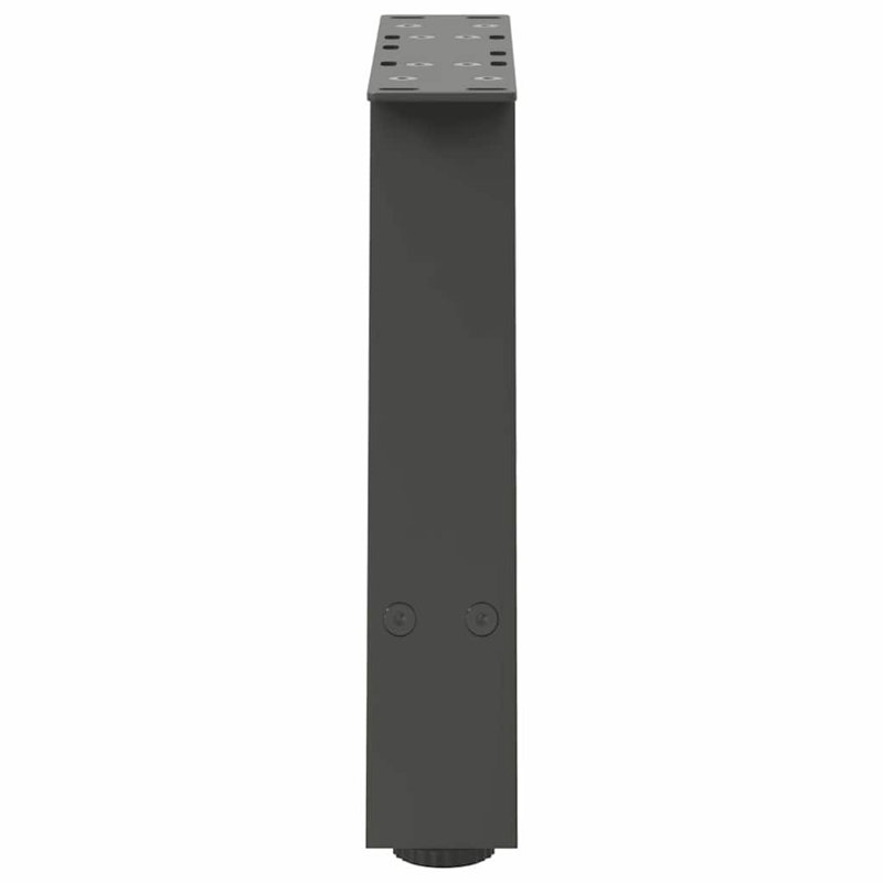 Coffee Table Leg Steel Adjustable Height, Anthracite, 11.8" H x 15.7" D