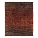 Handmade Silk and Wool Area Rug