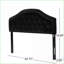 Tête de lit tapissier en bois massif pour grand lit - pieds en métal à hauteur réglable, surpiqures Garniture cloutée pour chambre à coucher-494565699-494565698