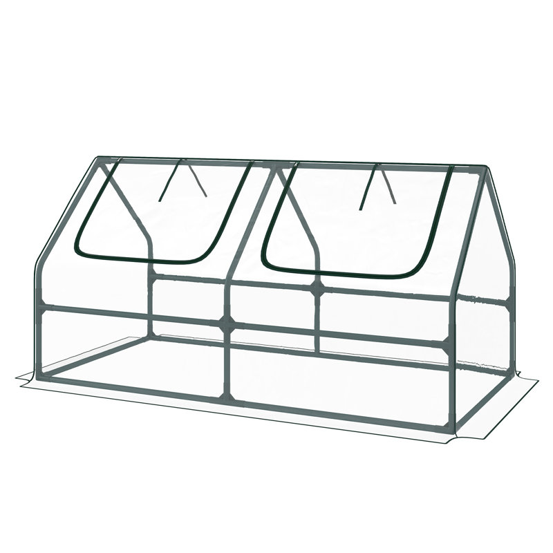Mini serre d'extérieur Aoodor, Clair, H 23 po x l 47 po x P 23 po
