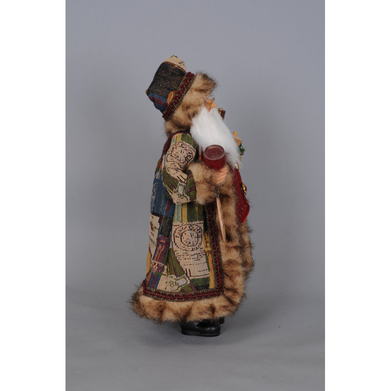 Christmas Basket of Cheer Santa Figurine