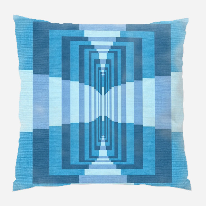 Fabric Geometric Microsuede Reversible Throw Pillow