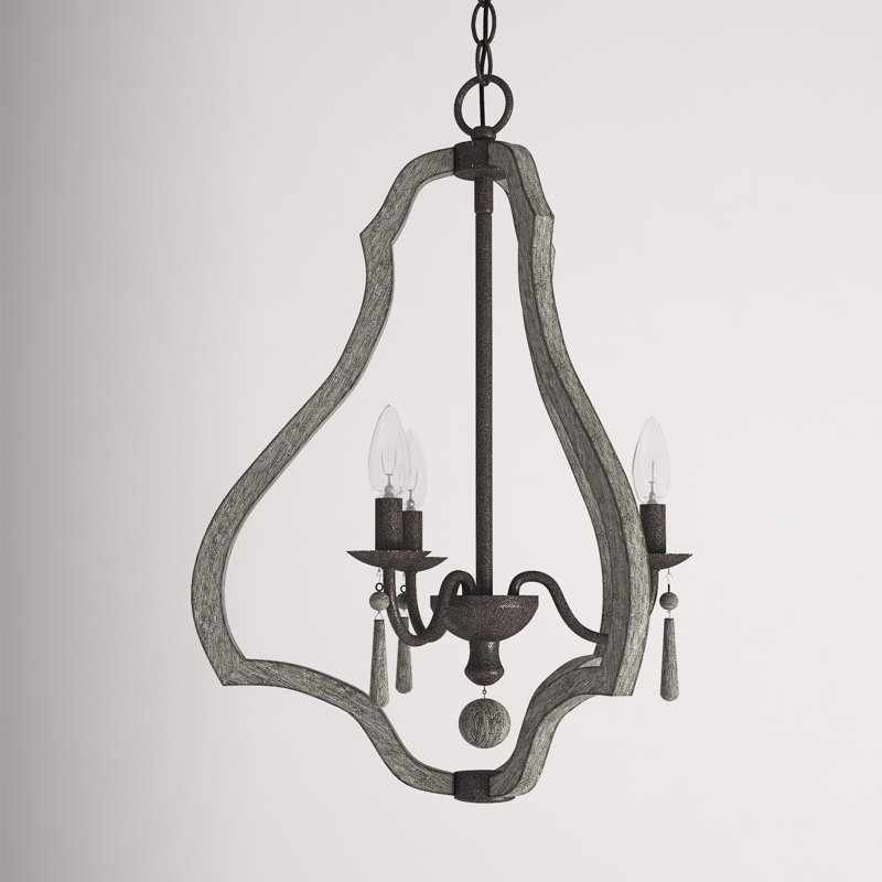 Lustre empire 3 lumières de style bougie Smith
