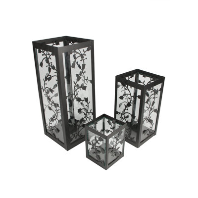 Ensemble de 3 lanternes porte-bougie 12 po French Country Garden
