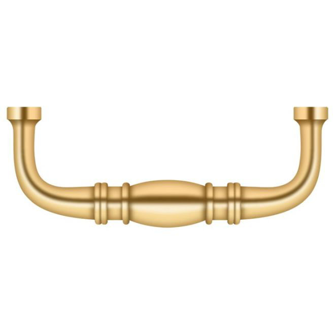 Colonial 1 Center to Center Bar Pull, PVD Polished Brass