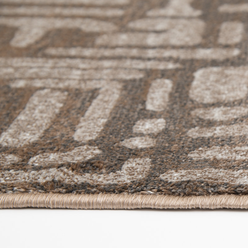 Bria Natural Greige Indoor Area Rug, Rectangle 5' x 7'7"