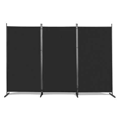 6FT 4-Fold 160G Polyester Fabric Plastic Foot Carbon Steel Frame Foldable Screen
