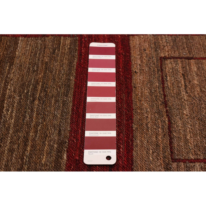Tapisserie rouge Lahor Finest unique en son genre tissée à la main 13 pi 0 po x 15 pi 8 po