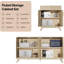Modern Fluted Storage Cabinet With Drawer And Adjustable Shelf