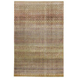 Silk Treasures Geometric Area Rug in Brown