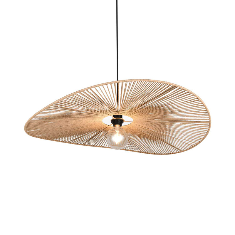 Maozi 1-Light Dimmable Handmade Woven Pendant, 83" H x 31.5" W x 31.5" D